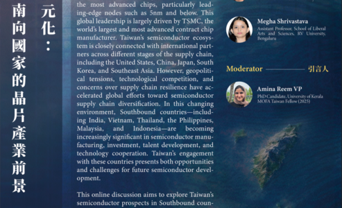 August | Semiconductor Supply Chain Diversification: Understanding Taiwan’s Chip Prospects in the Southbound Countries
